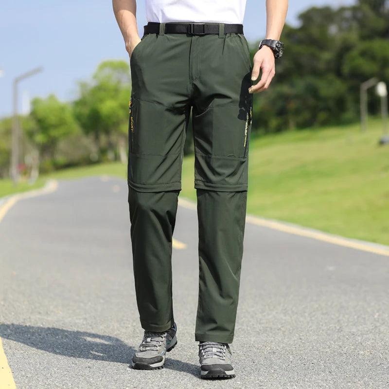 Men's Convertible Quick Dry Hiking Pants with Detachable Legs