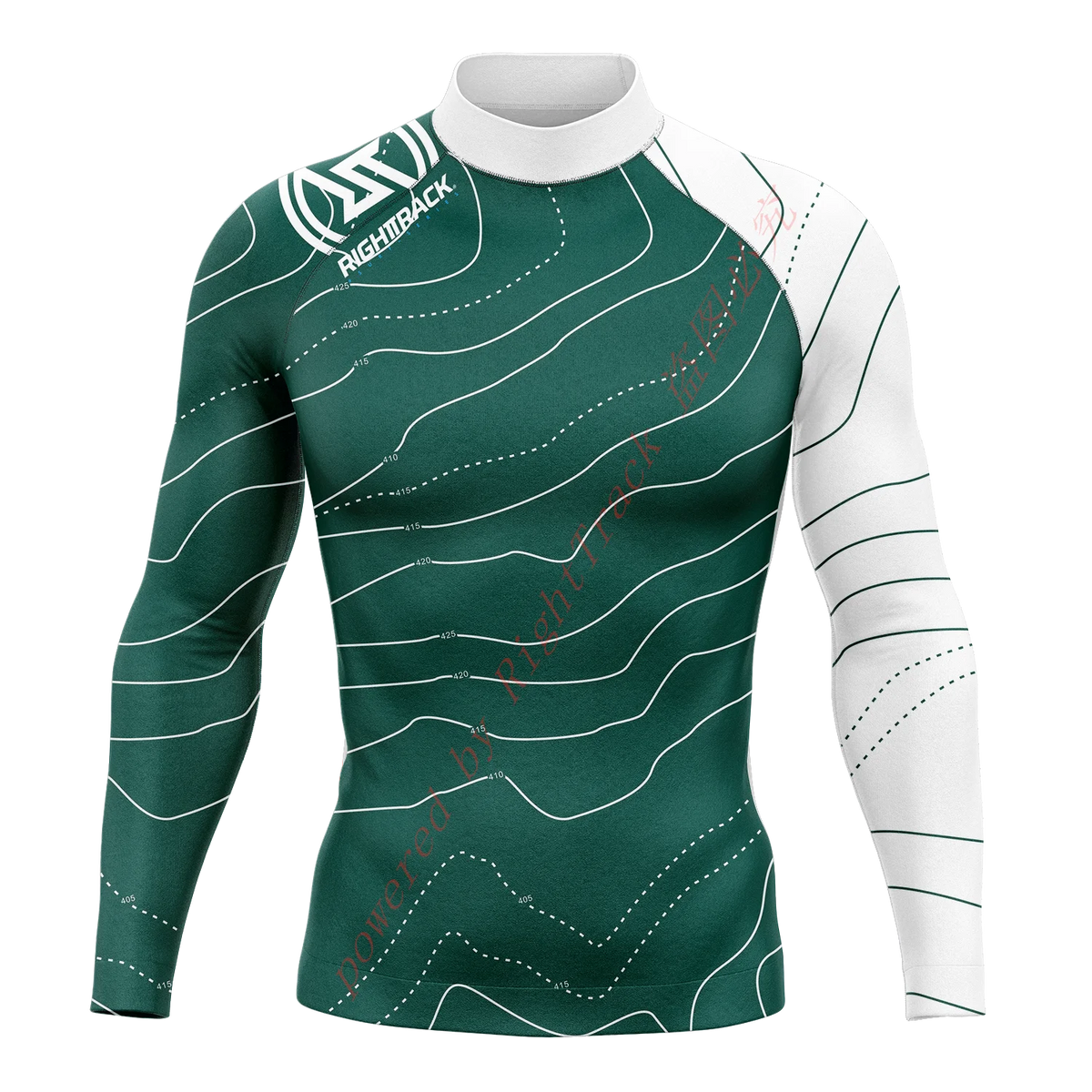 Men's Round Neck Rash Guard with Long Sleeves for Summer Surfing
