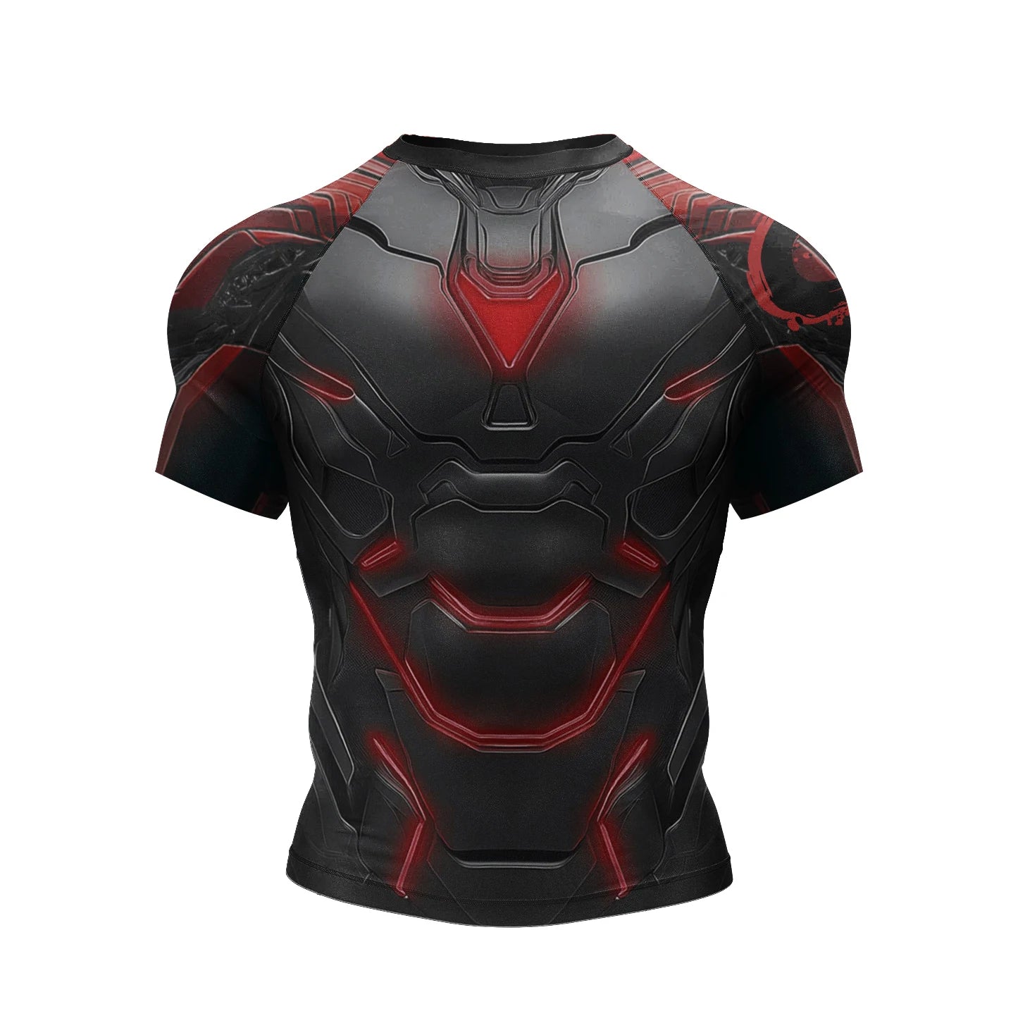 Robot Graphic Compression Short Sleeve T-shirt For Sports Outfits