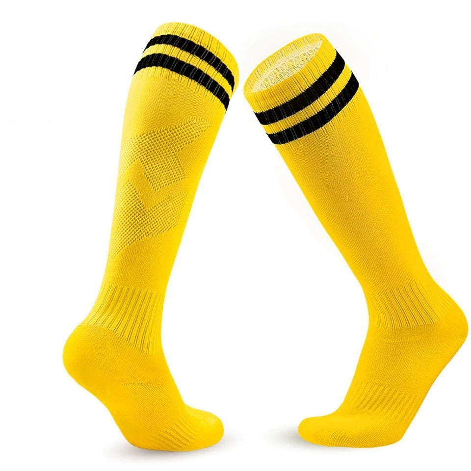 Striped Cuff Football Socks with Adult and Child Size Options