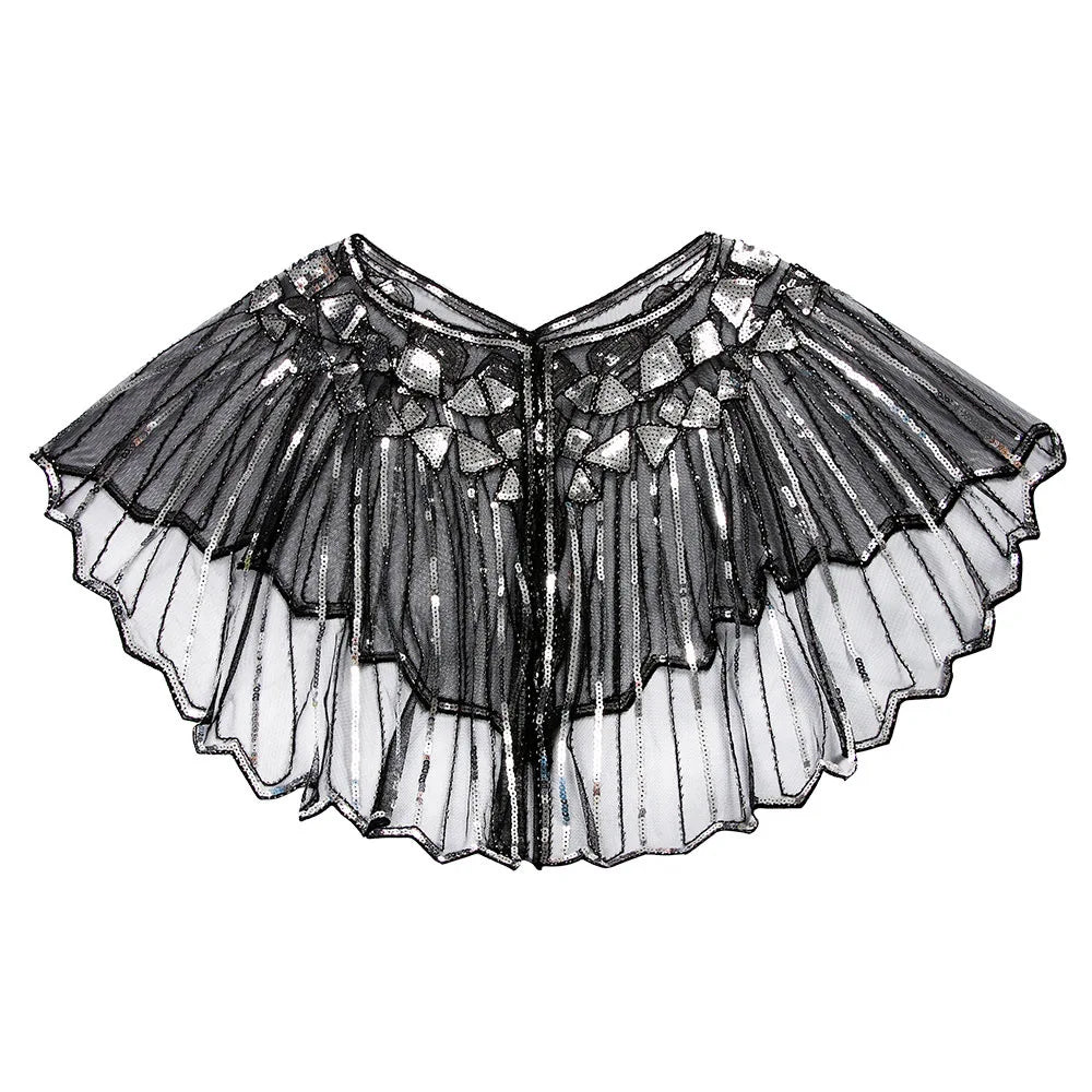 Beaded Sequin Capelet for Layering over Dresses and Tops