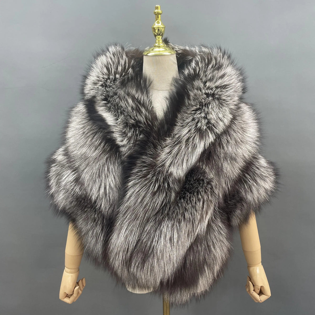 Plush Cross Front Wrap Cape for Layering over Outfits