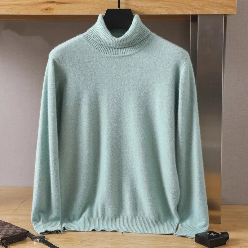 Men's Turtleneck Long Sleeve Knit Sweater