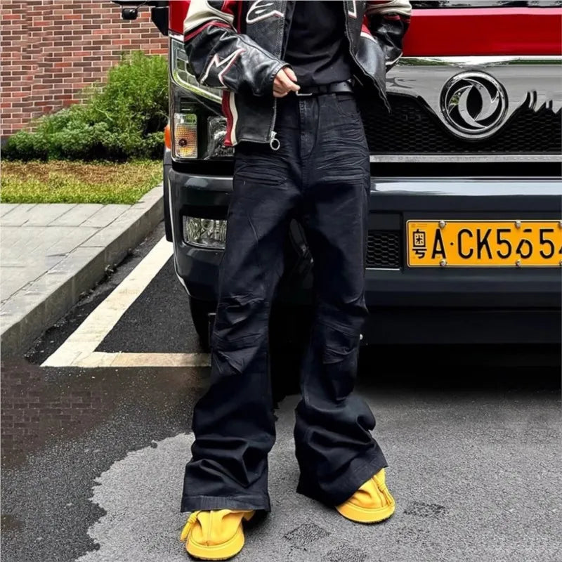 Men's Flared Denim Jeans for Casual Everyday Wear