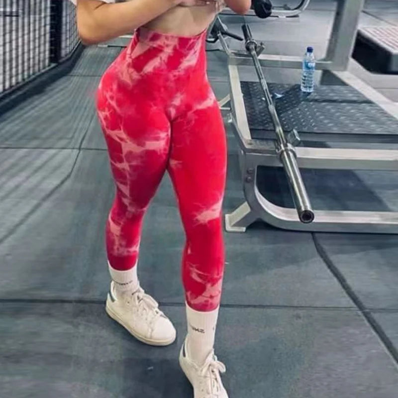 Women's Tie Dye Full Length Leggings For Workout Outfits