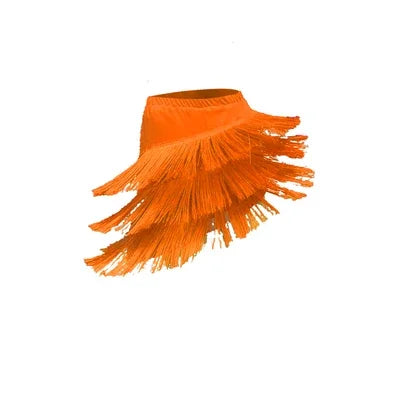 Women's Layered Fringe Latin Dance Skirt for Ballroom Practice Outfits