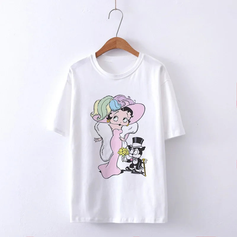 Betty Boop Graphic Crewneck Short-Sleeve T-Shirt