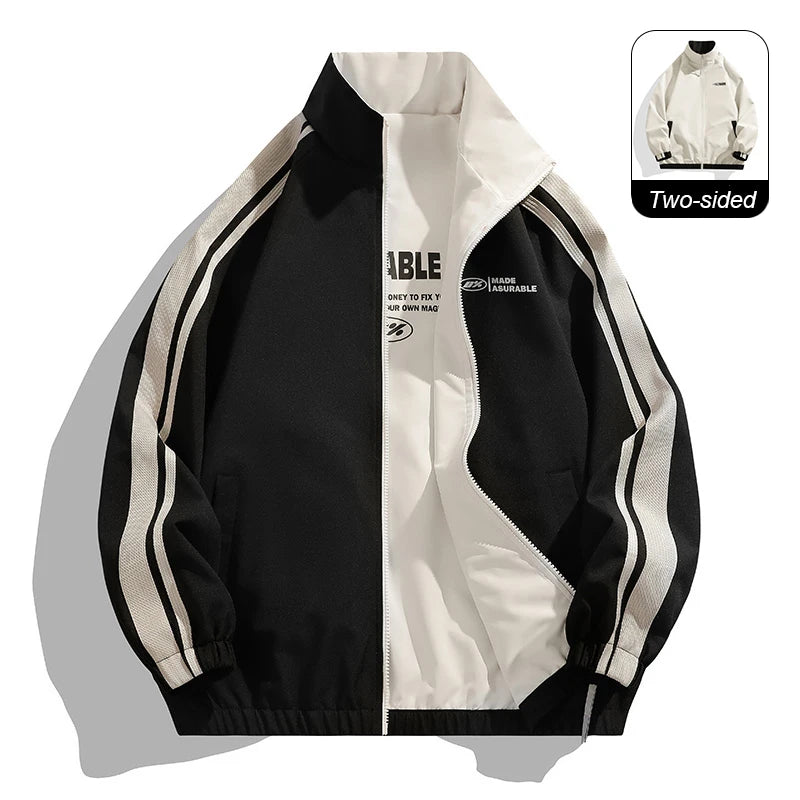 Reversible Contrast Stripe Jacket