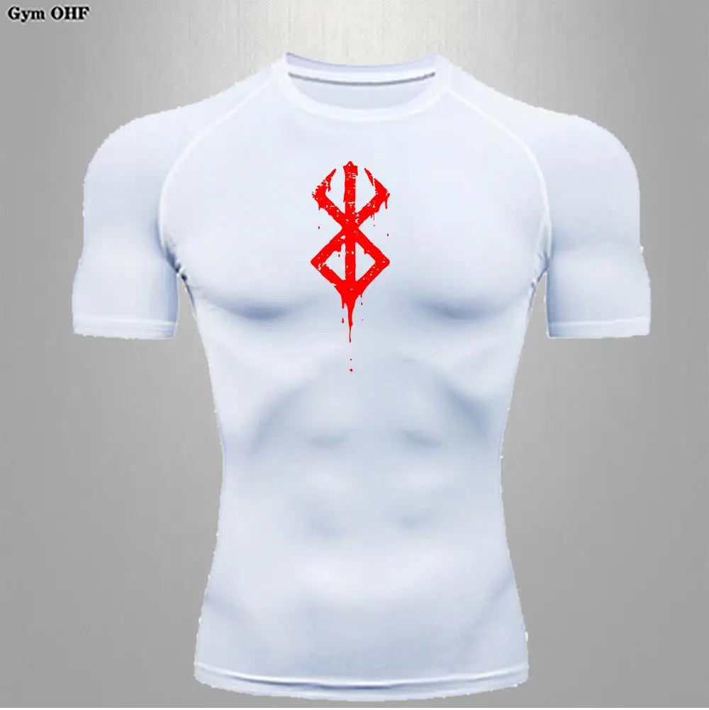 Fitted Crew Neck Short Sleeve Compression T Shirt