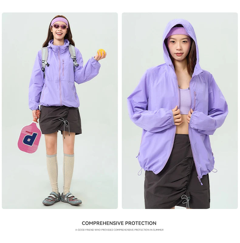 Lightweight Hooded Hiking Windbreaker Jacket for Trail Wear