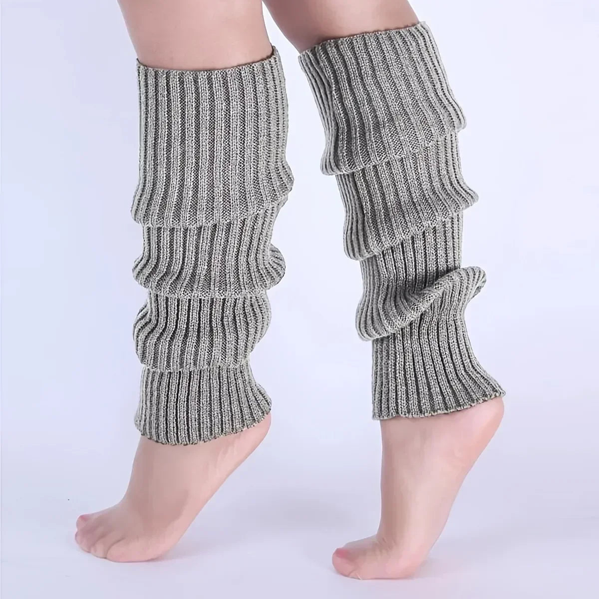 Ribbed Knit Leg Warmers with Original Mixed Style Options