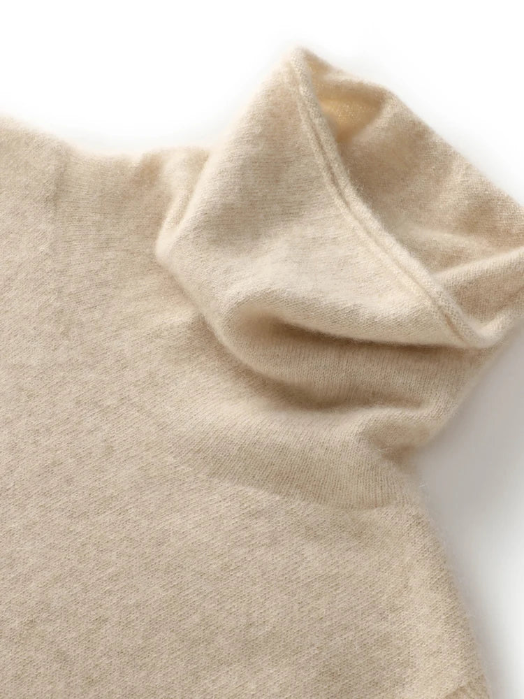 Women's Turtleneck Sleeveless Knit Vest Casual Knit Layer
