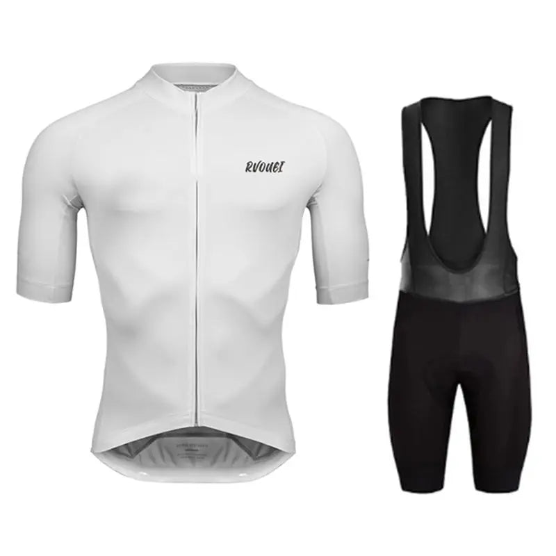 Men's Short Sleeve Cycling Jersey Set with Polyester and Spandex Bottoms