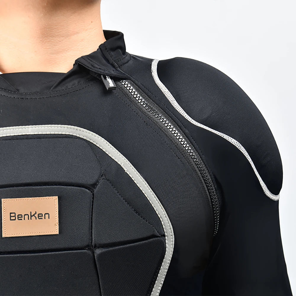 Long Sleeve Padded Protective Base Layer Sports Top
