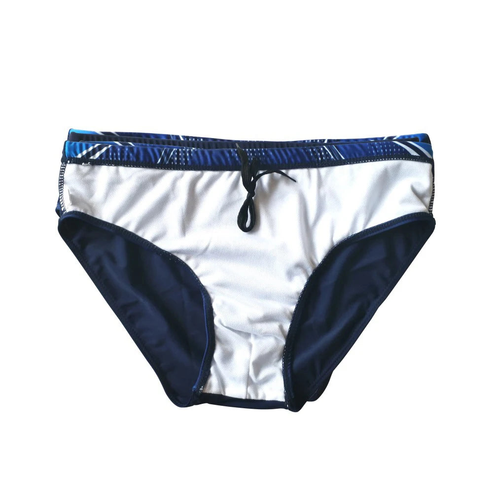 Men's Swimsuit Bottoms in Printed Low-Waist Swim Brief Style for Beach and Pool Wear
