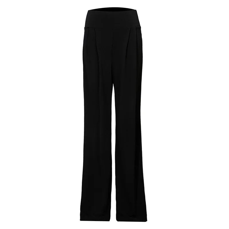 Women's High Waist Wide Leg Latin Dance Pants for Practice Outfits