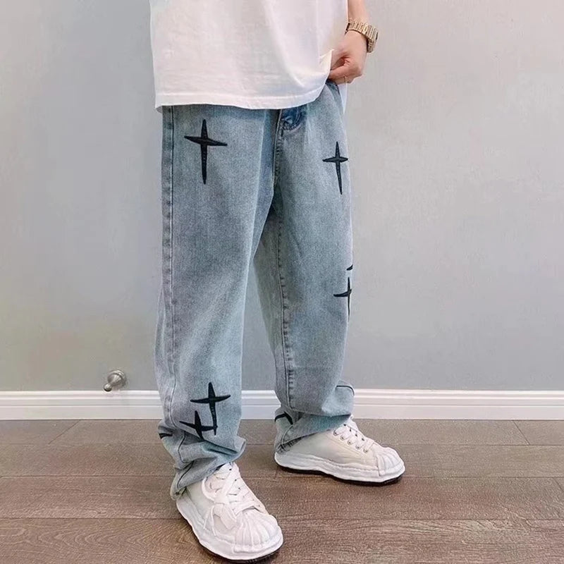 Men's Wide Leg Denim Jeans for Casual Everyday Wear