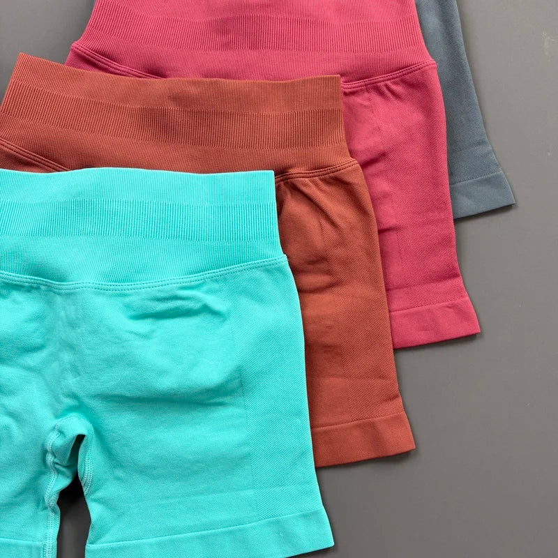 Women's High Waist Nylon Blend Scrunch Shorts for Gym Training