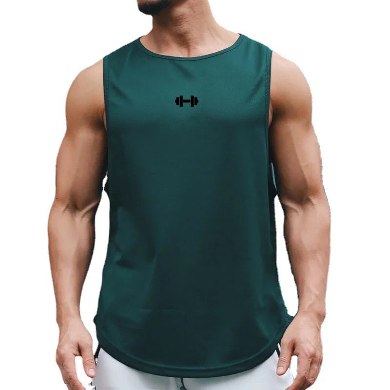 Curved Hem Training Sleeveless Tank Top For Sports Outfits