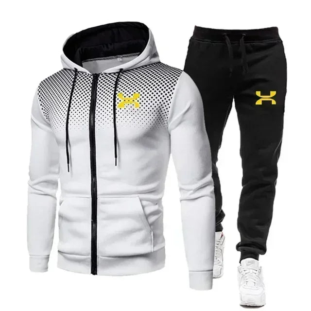 Long Sleeve Sports Sweatshirt and Jogger Pants Tracksuit Set