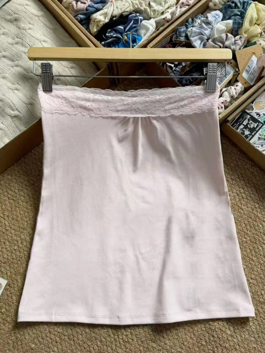 Women's Cotton Camisole and Bandeau Tops with Lace and Ruched Style Options