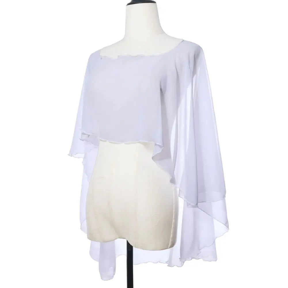 Sheer Flowing Drape Cape for Layering over Outfits