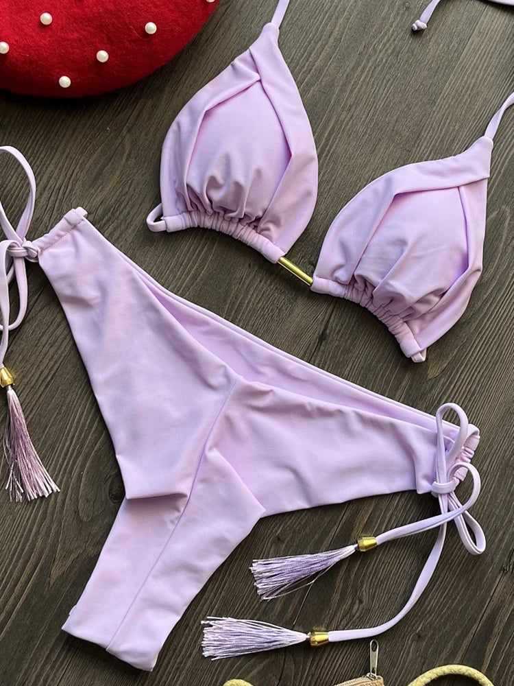Solid Triangle Bikini