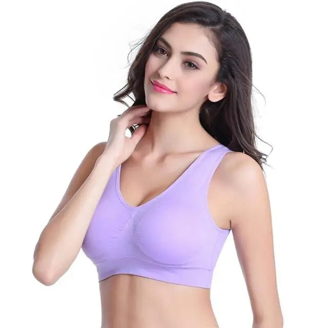 Women's Wide Strap Scoop Neck Sports Bra