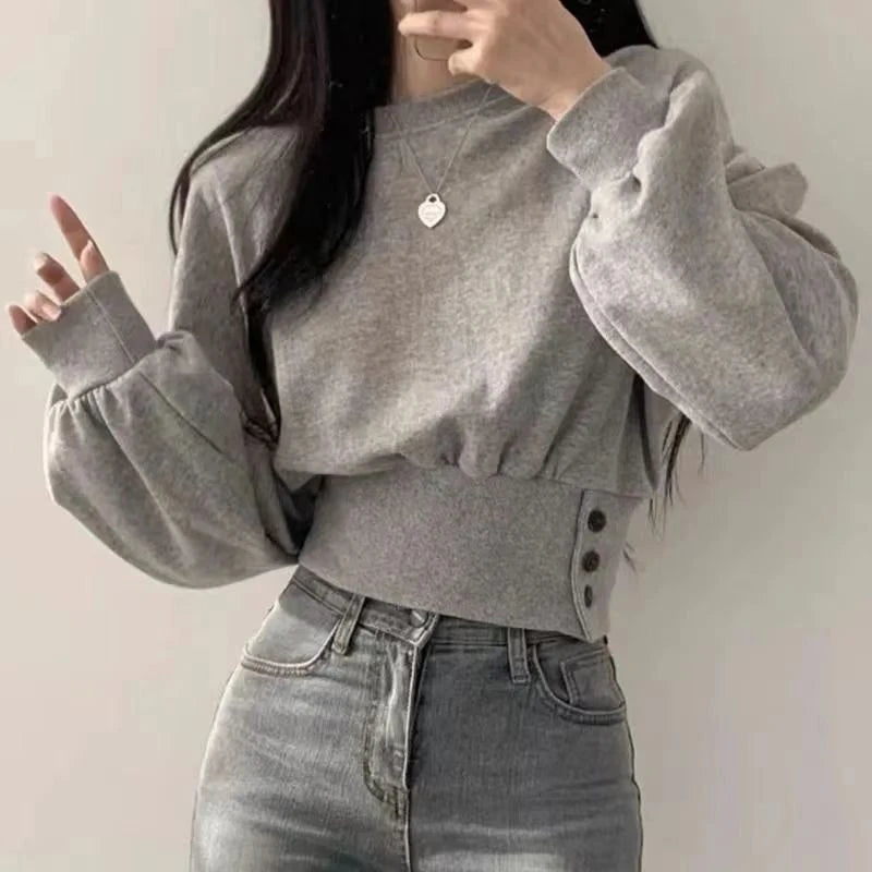 Long Sleeve Casual Pullover Sweatshirt with Original Style Options
