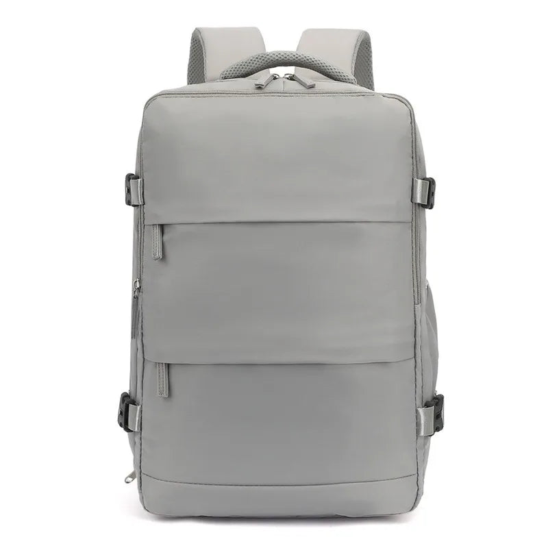 Rectangular Travel Backpack with Zippered Compartments and Carry Handle