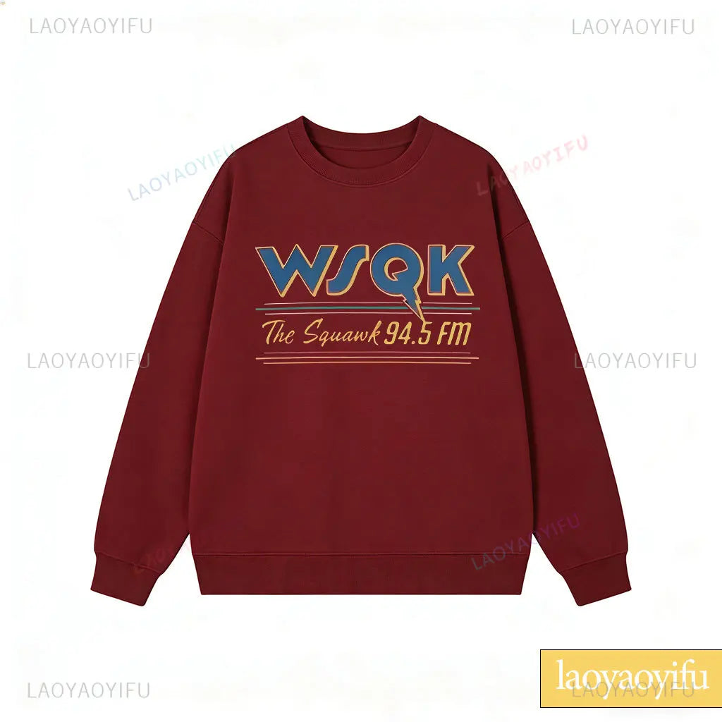 Radio Graphic Long Sleeve Pullover Casual Sweatshirt for Layering