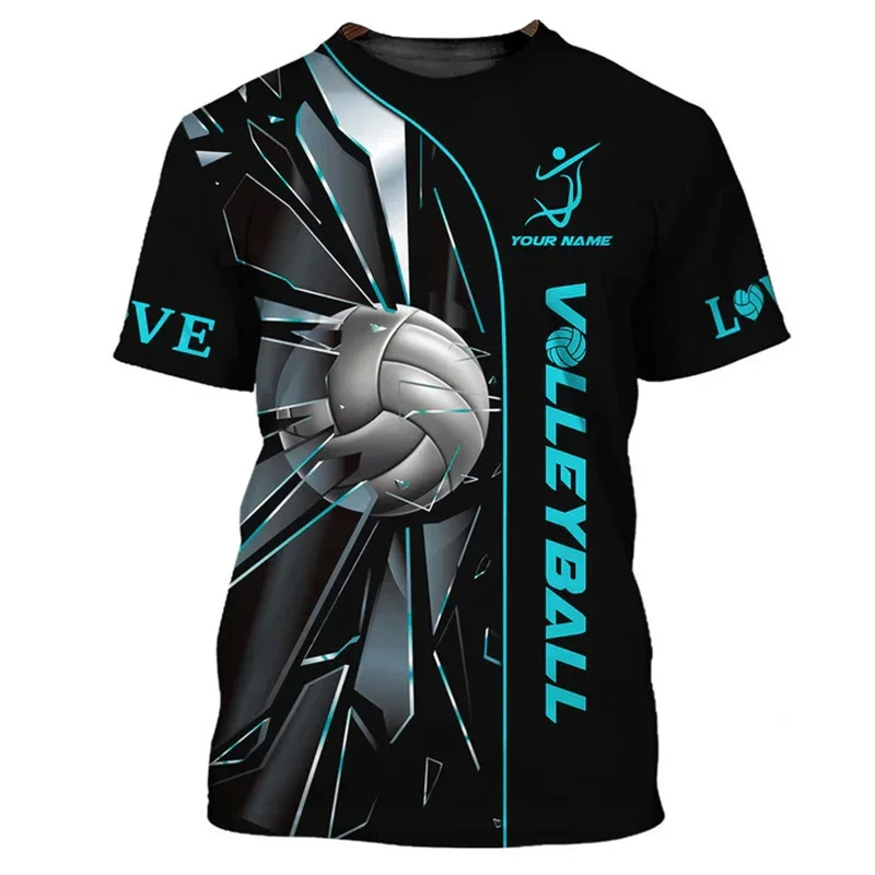 Volleyball Graphic Short Sleeve T-shirt For Sports Outfits
