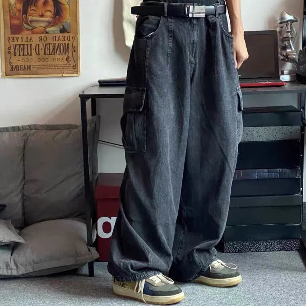 Men's Wide Leg Denim Jeans for Casual Everyday Wear