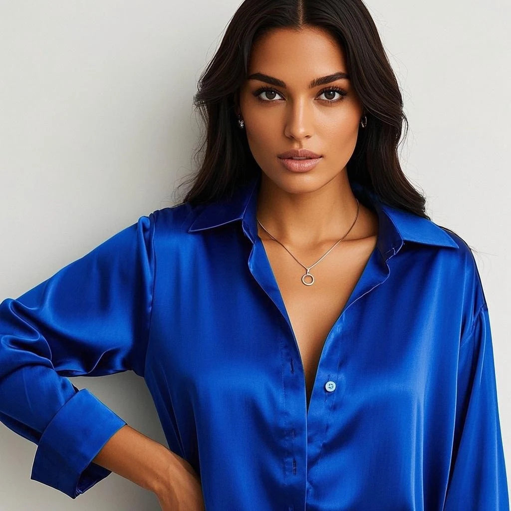 Women's Collared Long Sleeve Shirt