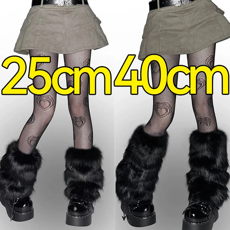 Plush Leg Warmers with Slouchy Flared Calf Shape