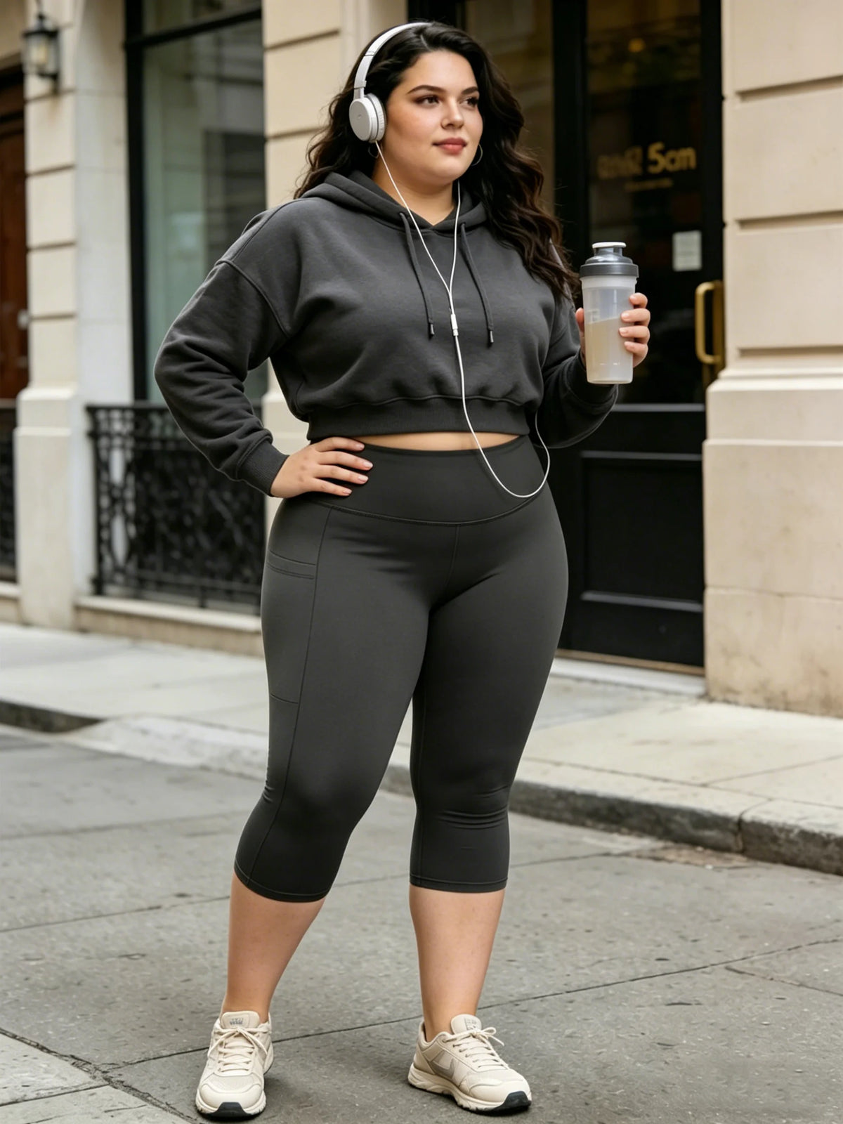 Women's Side Pocket Capri Leggings For Workout Outfits