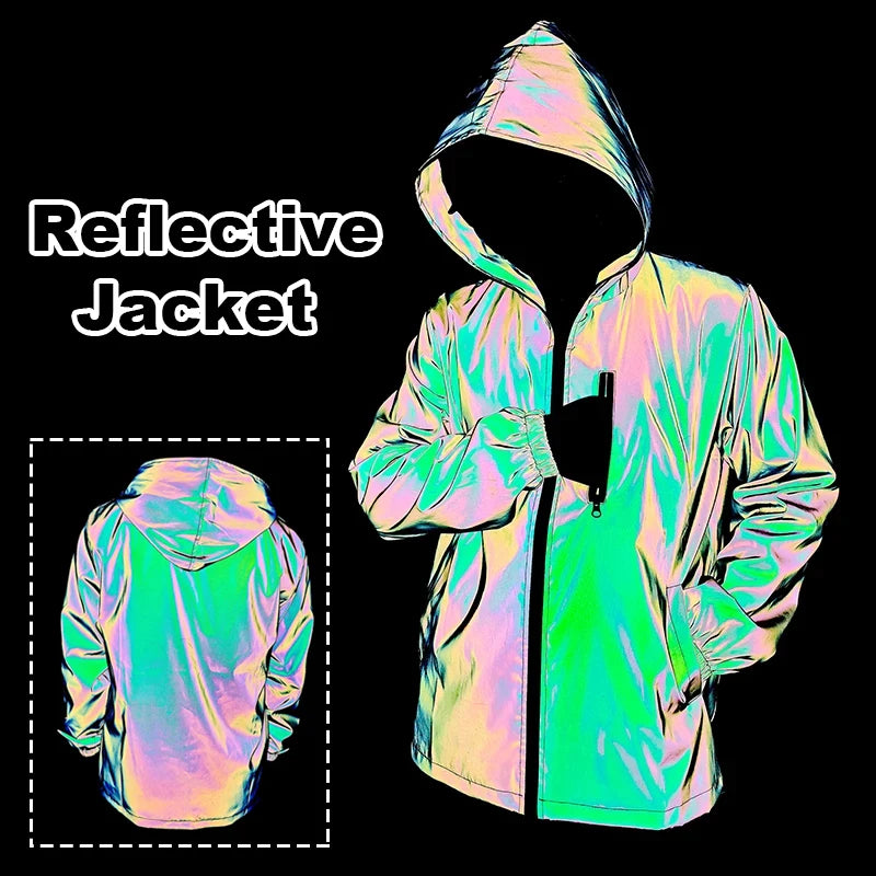 Hooded Long Sleeve Full Zip Casual Streetwear Jacket