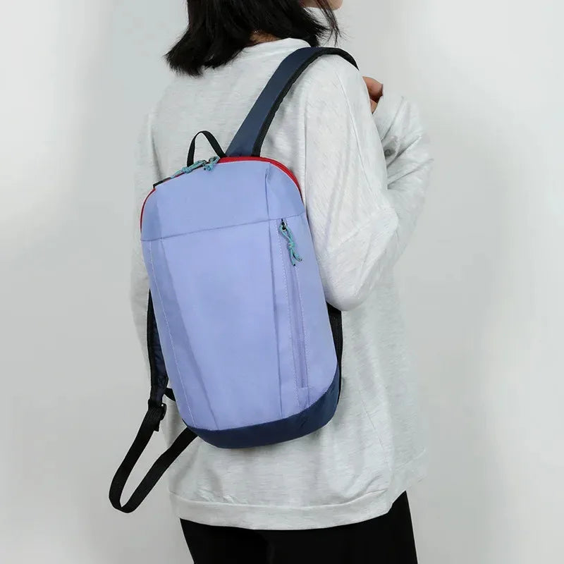 Compact Plain Backpack with Front Zipper Pocket and Twin Shoulder Straps