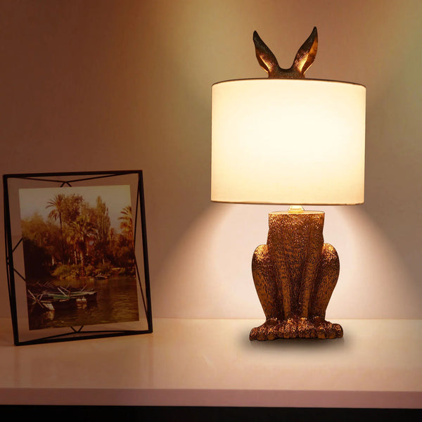 Nordic Modern Resin Rabbit Table Lamps Retro Industrial Desk Lights for Living Room Bedroom Bedside Study Decorative Lights