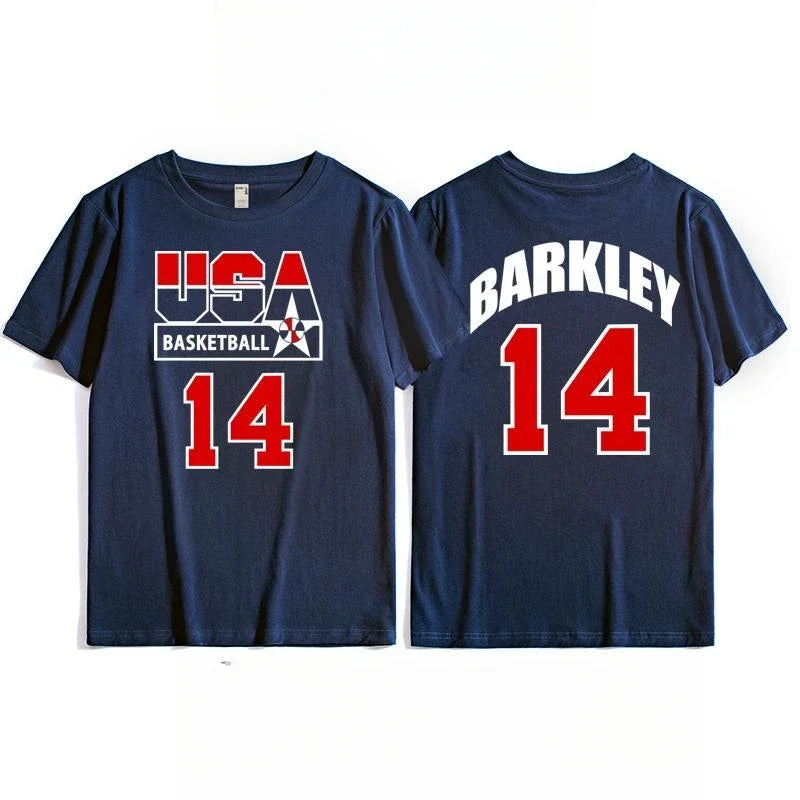 USA Basketball Number Short Sleeve T-shirt For Sports Outfits