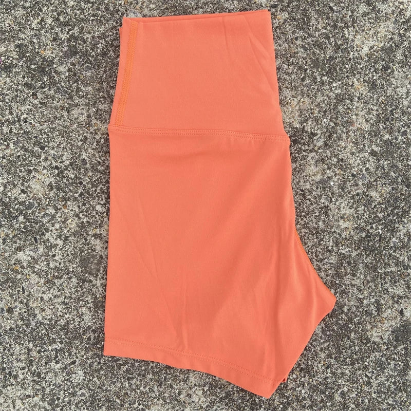 Women's High Waist Nylon Blend Biker Shorts with Colour Options