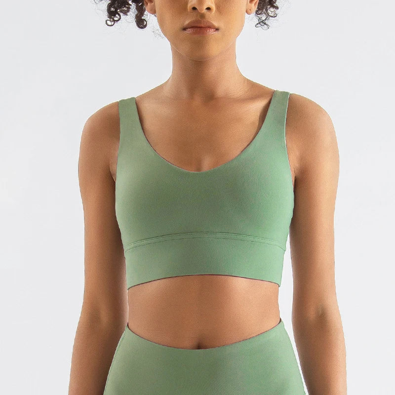 Women's Scoop Neck Racerback Sports Bra