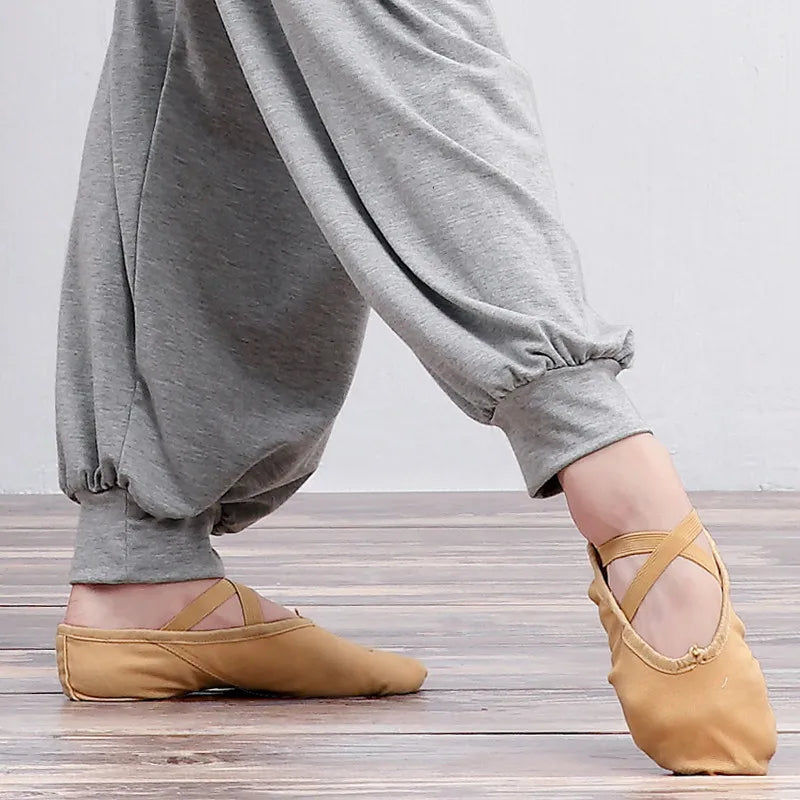 Women's Wide Leg Dance Pants with Flowing Palazzo Shape for Movement Practice
