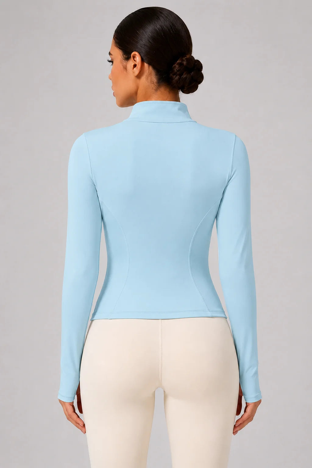 Women's Full-Zip Yoga Jacket with Thumbholes