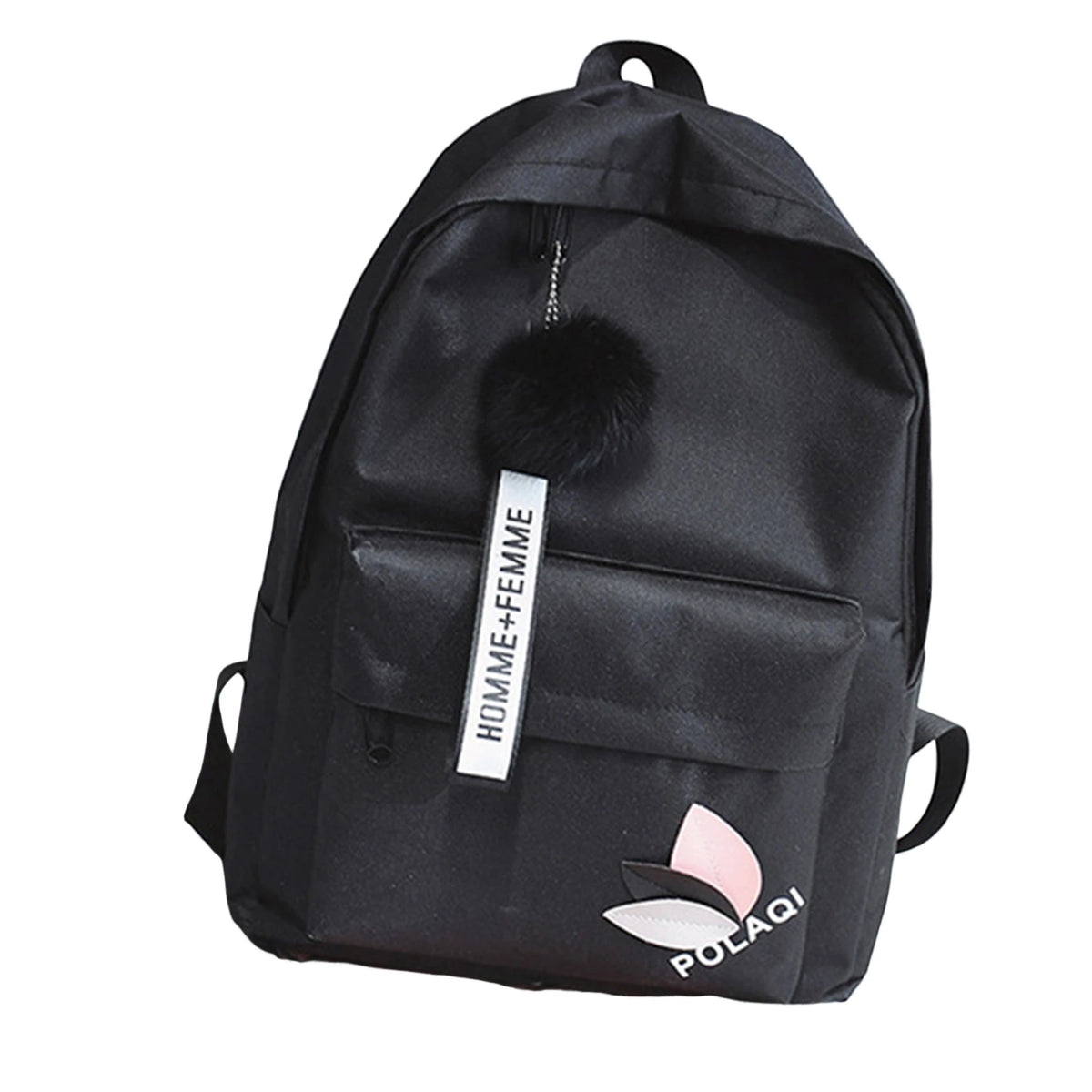 Women's Canvas Backpack with Front Zipper Pocket for School Outfits