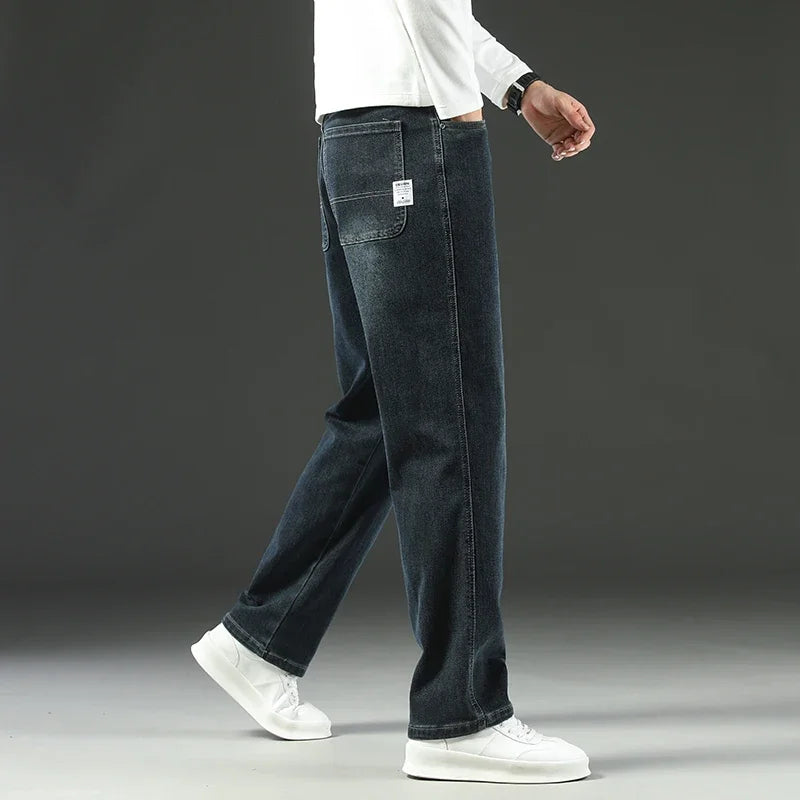 Men's Wide Leg Denim Jeans for Casual Everyday Wear