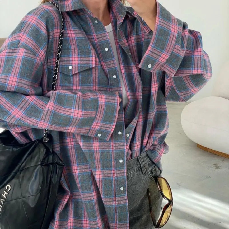 Women's Checked Long Sleeve Shirt