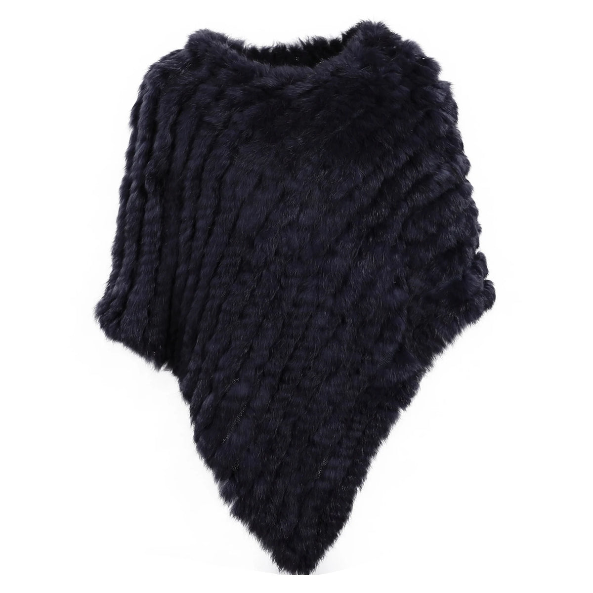 Textured Pointed Hem Poncho for Layering over Outfits