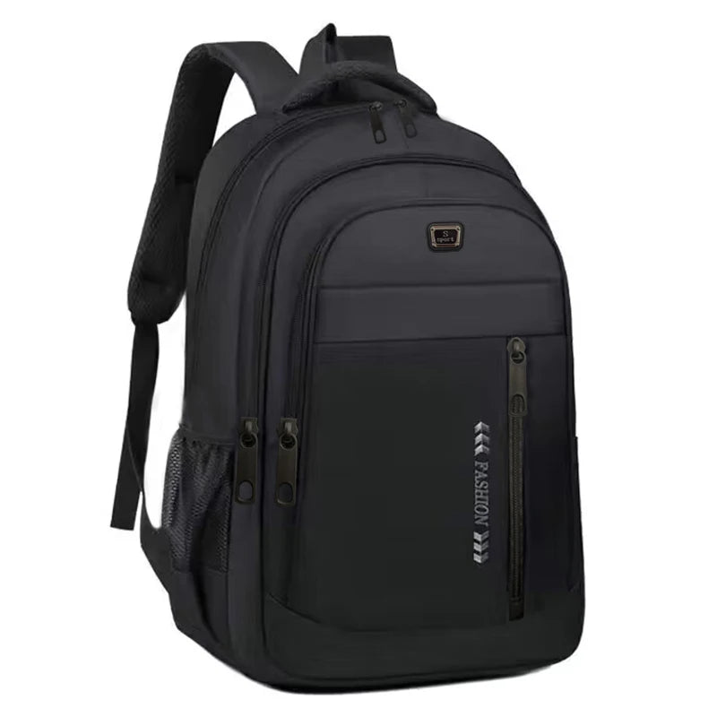 Multi Pocket Backpack with Contrasting Zippers and Carry Handle