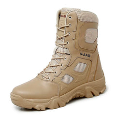 Men Tactical Military Boots Mens Casual Shoes Leather SWAT Army Boot Motorcycle Ankle Combat Boots Black Botas Militares Hombre
